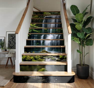 Adesivo per scale pietre della cascata - TenStickers