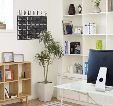 Adesivo con lavagna planner settimanale - TenStickers