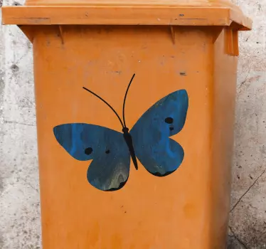 Adesivo contenitore arte di farfalle colorate - TenStickers