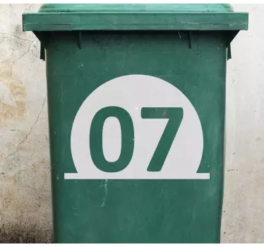 Adesivo contenitore cestino numerato - TenStickers