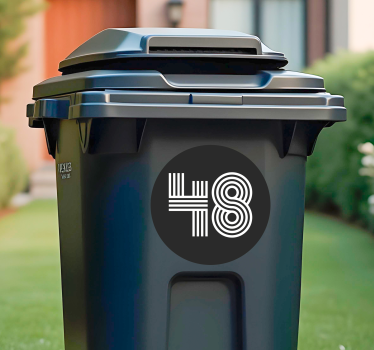 Adesivo contenitore design numeri personalizzati - TenStickers