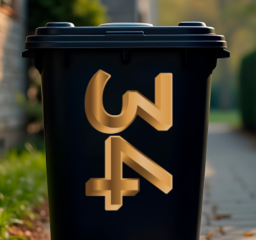 Adesivo contenitore disposizione numerica personalizzata - TenStickers