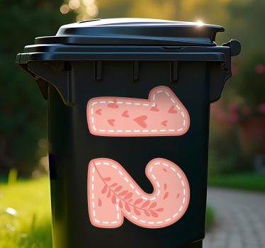 Adesivo contenitore elementi di testo decorativi - TenStickers