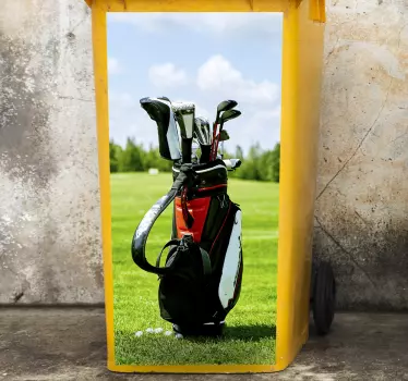 Adesivo contenitore elementi essenziali della sacca da golf - TenStickers