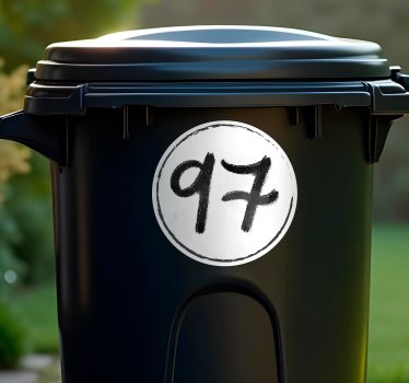 Adesivo contenitore etichetta numerica personalizzata - TenStickers
