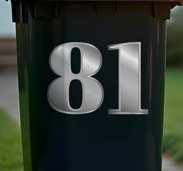 Adesivo contenitore etichetta numero civico - TenStickers