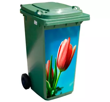 Adesivo contenitore fiori di tulipano bellissimi - TenStickers