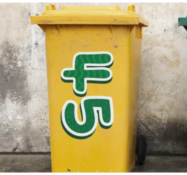 Adesivo contenitore lettere verdi personalizzate - TenStickers