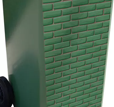 Adesivo contenitore modello di mattoni verdi - TenStickers