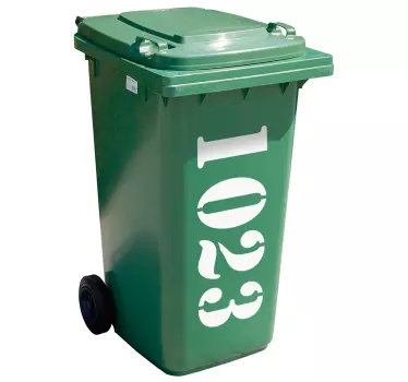 Adesivo contenitore numero - TenStickers