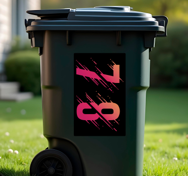 Adesivo contenitore schizzi colorati astratti - TenStickers
