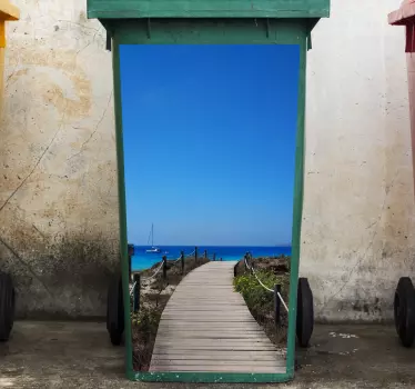 Adesivo contenitore sentiero costiero panoramico - TenStickers