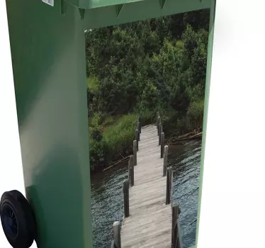 Adesivo contenitore sentiero panoramico in legno - TenStickers