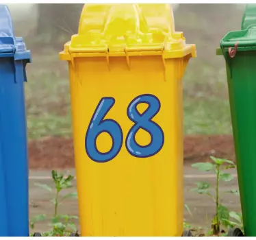 Adesivo contenitore stile numerico accattivante - TenStickers