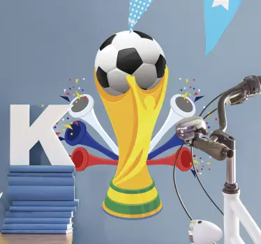 Adesivo coppa del mondo pallone - TenStickers
