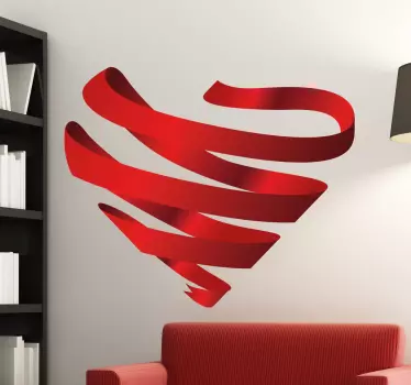 Adesivo cuore lotta AIDS - TenStickers