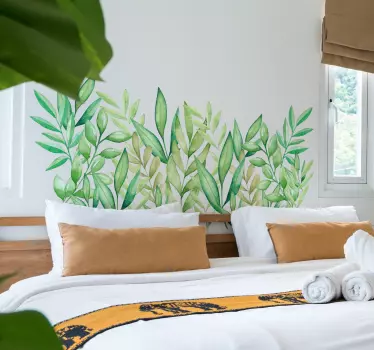 Adesivo murale con piante verdi - TenStickers