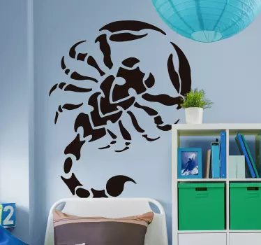 Adesivo da parete insetto tribale scorpione - TenStickers