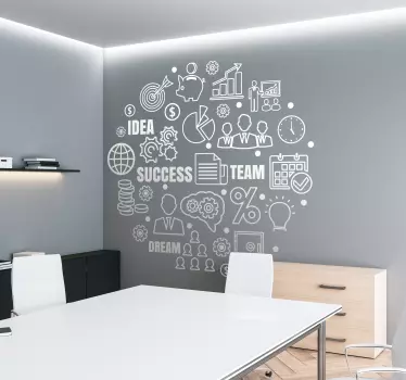 Adesivo murale ufficio ideogramma aziendaleIdeogramma aziendale - TenStickers