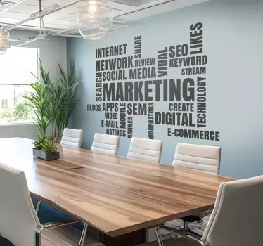 Adesivo murale ufficio marketing digitale - TenStickers