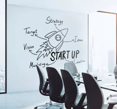 Adesivo murale ufficio start upInizio - TenStickers