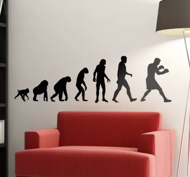 Adesivo decorativo evoluzione pugile - TenStickers