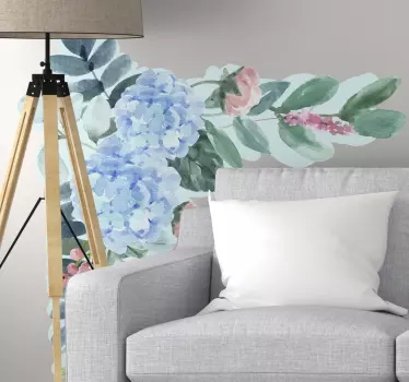 Adesivo decorativo accento floreale angolare - TenStickers