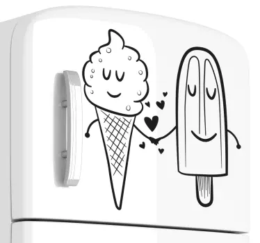 Adesivo decorativo amore freezer - TenStickers