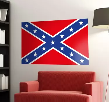 Adesivo decorativo bandiera confederata - TenStickers