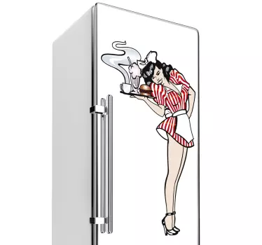 Adesivo decorativo cameriera retrò - TenStickers