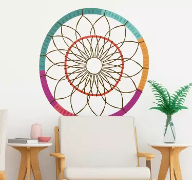 Adesivo decorativo cerchio geometrico colorato - TenStickers