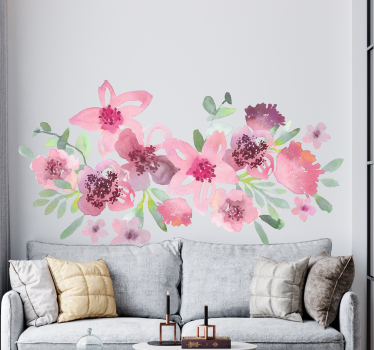 Adesivo decorativo composizione floreale colorata - TenStickers