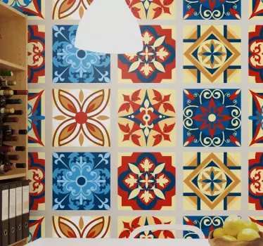 Adesivo decorativo composizioni mosaico vibranti - TenStickers