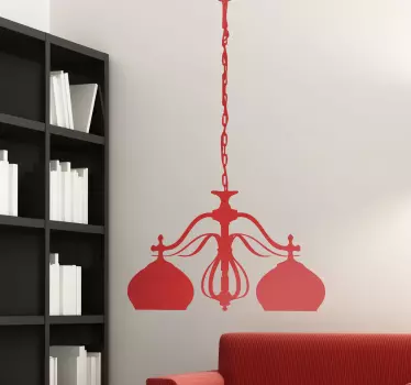 Adesivo decorativo contorno lampadario elegante - TenStickers