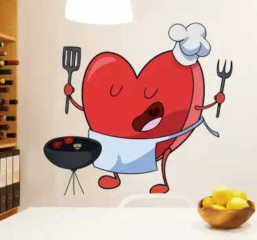 Adesivo decorativo cuoco amore - TenStickers