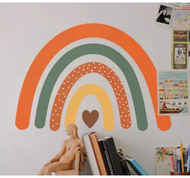 Adesivo decorativo cuore arcobaleno colorato - TenStickers