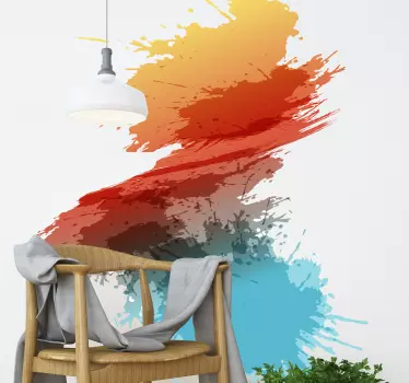 Adesivo decorativo design a spruzzo colorato - TenStickers