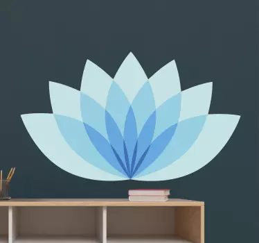 Adesivo decorativo design floreale stratificato - TenStickers