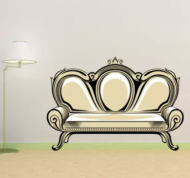 Adesivo decorativo divano elegante classico - TenStickers