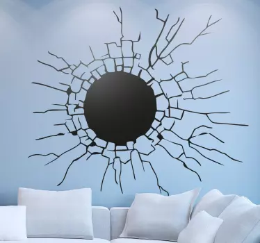 Adesivo decorativo effetto muro sfondato - TenStickers