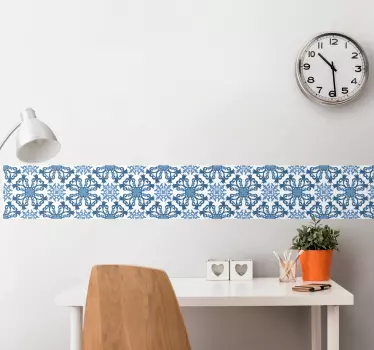 Greca adesiva elegante concetto floreale - TenStickers