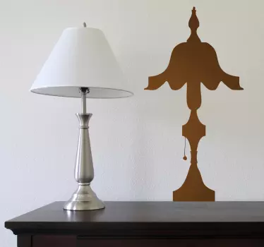 Adesivo decorativo elegante silhouette della lampada - TenStickers