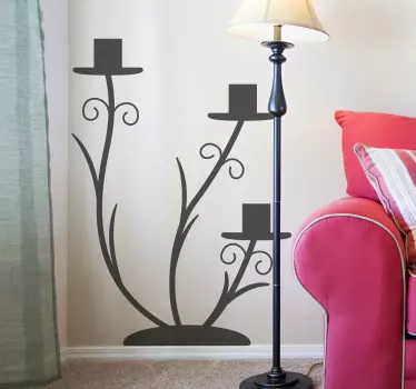 Adesivo decorativo elegante silhouette floreale - TenStickers