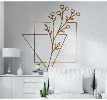 Adesivo decorativo elementi geometrici botanici - TenStickers