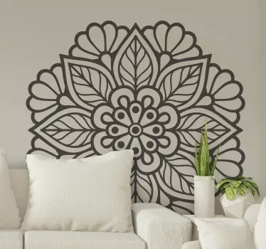 Adesivo decorativo elemento mandala botanico - TenStickers