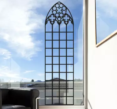 Adesivo decorativo finestra gotica - TenStickers