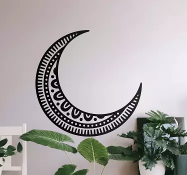 Adesivo decorativo forma a mezzaluna ornata - TenStickers