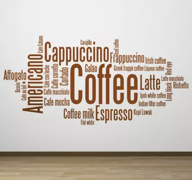 Adesivo decorativo formati caffè - TenStickers