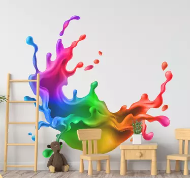 Adesivo decorativo impatto splash vibrante - TenStickers