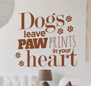 Adesivo decorativo impronte cani - TenStickers